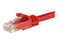 StarTech.com 7.5m CAT6 Ethernet Cable, 10 Gigabit Snagless RJ45 650MHz 100W PoE Patch Cord, CAT 6 10GbE UTP Network Cable w/Strain Relief, Red, Wiring is UL Certified/TIA - Category 6 - 24AWG (N6PATC750CMRD) - Koblingskabel - RJ-45 (hann) til RJ-45 (hann) - 7.5 m - UTP - CAT 6 - uten hindringer - rød N6PATC750CMRD