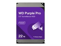 WD Purple Pro WD221PURP - Harddisk - 22 TB - overvåking, smartvideo - intern - 3.5" - SATA 6Gb/s - 7200 rpm - buffer: 512 MB WD221PURP