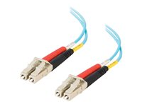 C2G LC-LC 10Gb 50/125 OM3 Duplex Multimode PVC Fiber Optic Cable (LSZH) - Nettverkskabel - LC multimodus (hann) til LC multimodus (hann) - 20 m - 20 m - fiberoptisk - dupleks - 50 / 125 mikroner - OM3 - halogenfri - akvamarin 85556