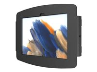 Compulocks Galaxy Tab A7 Lite 8.7" Space Enclosure Glass Mount - Monteringssett (veggmontering, hus) - for nettbrett - låsbar - glass, høyverdig aluminium - svart - skjermstørrelse: 8.7" - monteringsgrensesnitt: 100 x 100 mm - for Samsung Galaxy Tab A7 Lite 201MGL870GA7SB