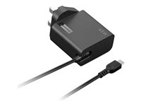 Lenovo - USB-C-strømadapter - AC 100-240 V - 65 watt - Storbritannia - svart 4X21L54612