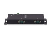 StarTech.com 2P Serial to Ethernet Adapter, IP LAN to RS232 DB9 Converter - Enhetsserver - 2 porter - 100Mb LAN, RS-232 - vegg- / DIN-skinnemonterbar - TAA-samsvar I23-SERIAL-ETHERNET
