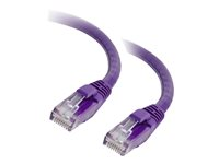 C2G Cat5e Booted Unshielded (UTP) Network Patch Cable - Koblingskabel - RJ-45 (hann) til RJ-45 (hann) - 2 m - UTP - CAT 5e - formstøpt, uten hindringer, flertrådet - purpur 83661