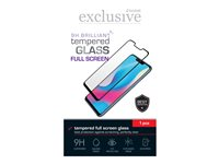 Insmat Exclusive Brilliant - Skjermbeskyttelse for mobiltelefon - full skjerm - 2.5D - glass - rammefarge svart - for Nokia XR20 861-1301