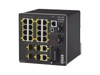 Cisco Industrial Ethernet 2000 Series - Switch - Styrt - 16 x 10/100 + 2 x combo Fast Ethernet SFP + 2 x Fast Ethernet SFP - DIN-skinnemonterbar IE-2000-16TC-L