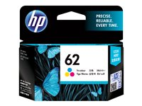 HP 62 - 4.5 ml - farge (cyan, magenta, gul) - original - blister - blekkpatron - for ENVY 55XX, 56XX, 76XX; Officejet 200, 250, 57XX, 8040 C2P06AE#301