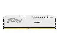 Kingston FURY Beast - DDR5 - modul - 16 GB - DIMM 288-pin - 6400 MHz / PC5-51200 - CL32 - 1.4 V - ikke-bufret - on-die ECC - hvit KF564C32BWE-16