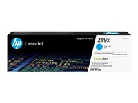 HP 219X - Høy ytelse - cyan - original - LaserJet - tonerpatron (W2191X) - for P/N: 499Q6F#B19, 499Q6F#BAZ, 499Q7F#BAZ, 499Q8F#B19, 499Q8F#BAZ, 499R0F#BAZ, 8D7L0A#BAZ W2191X