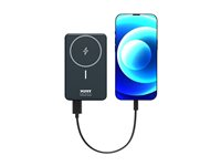 PORT Connect - Trådløs nødlader - Li-pol - 10000 mAh - 37 Wh - 20 watt - 2.4 A - PD - 2 utgangskontakter (USB-type A, USB-C) - på kabel: USB-A 907005