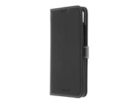 Insmat - Lommebok for mobiltelefon - ekte skinn, polykarbonat - svart - for Xiaomi Redmi 9C 650-2899