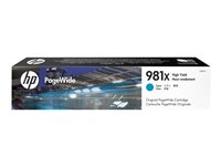 HP 981X - 116 ml - Høy ytelse - cyan - original - PageWide - blekkpatron - for PageWide Enterprise Color MFP 586; PageWide Managed Color E55650 L0R09A