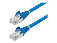StarTech.com 7m CAT6a Ethernet Cable - Blue - Low Smoke Zero Halogen (LSZH) - 10GbE 500MHz 100W PoE++ Snagless RJ-45 w/Strain Reliefs S/FTP Network Patch Cord - Koblingskabel - RJ-45 (hann) til RJ-45 (hann) - 7 m - S/FTP - CAT 6a - IEEE 802.3bt - halogenfri, formstøpt, uten hindringer, flertrådet - blå NLBL-7M-CAT6A-PATCH