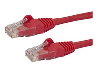 StarTech.com 2m CAT6 Ethernet Cable, 10 Gigabit Snagless RJ45 650MHz 100W PoE Patch Cord, CAT 6 10GbE UTP Network Cable w/Strain Relief, Red, Fluke Tested/Wiring is UL Certified/TIA - Category 6 - 24AWG (N6PATC2MRD) - Koblingskabel - RJ-45 (hann) til RJ-45 (hann) - 2 m - UTP - CAT 6 - uten hindringer - rød N6PATC2MRD