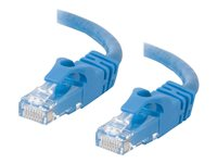 C2G Cat6 Booted Unshielded (UTP) Crossover Patch Cable - Krysskabel - RJ-45 (hann) til RJ-45 (hann) - 50 mm - UTP - CAT 6 - formstøpt, uten hindringer, flertrådet - blå 83522