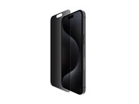 Belkin ScreenForce Pro - Skjermbeskyttelse for mobiltelefon - glass - med personvernsfilter - for Apple iPhone 15 Pro Max SFA110EC