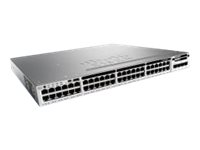 Cisco Catalyst 3850-48T-E - Switch - L3 - Styrt - 48 x 10/100/1000 - stasjonær, rackmonterbar WS-C3850-48T-E