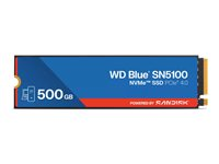 WD Blue SN5100 - SSD - 500 GB - intern - M.2 2280 - PCIe 4.0 (NVMe) WDS500G5B0E-00CPE0