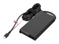 Lenovo ThinkPad Mobile Workstation Slim - USB-C-strømadapter - GaN - AC 100-240 V - 180 watt - Europa - svart 4X21U28835