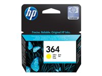 HP 364 - Gul - original - blekkpatron - for Deskjet 35XX; Photosmart 55XX, 55XX B111, 65XX, 7510 C311, 7520, Wireless B110 CB320EE#ABB