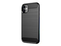 Insmat Carbon And Steel Style - Baksidedeksel for mobiltelefon - kullstoff-fiber - for Apple iPhone 12 mini 650-1827