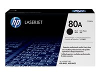 HP 80A - Svart - original - LaserJet - tonerpatron (CF280A) - for LaserJet Pro 400 M401, MFP M425 CF280A