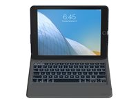 ZAGG Rugged Messenger - Tastatur og folioveske - bakgrunnsbelyst - Bluetooth - Nordisk - svart tastatur, svart boks - for Apple 10.2-inch iPad (7. generasjon, 8. generasjon, 9. generasjon) 103104689