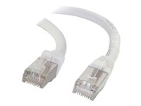 C2G Cat5e Booted Shielded (STP) Network Patch Cable - Koblingskabel - RJ-45 (hann) til RJ-45 (hann) - 50 m - STP - CAT 5e - formstøpt - hvit 83890