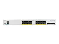 Cisco Catalyst 1000-24T-4X-L - Switch - Styrt - 24 x 10/100/1000 + 4 x 10 Gigabit SFP+ (opplenke) - rackmonterbar C1000-24T-4X-L