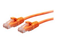 C2G 25ft (7.6m) Cat6a Snagless Unshielded (UTP) Slim Ethernet Network Patch Cable - Orange - Koblingskabel - RJ-45 (hann) til RJ-45 (hann) - 7.6 m - 4.8 mm - UTP - CAT 6a - formstøpt, uten hindringer - oransje C2G30180