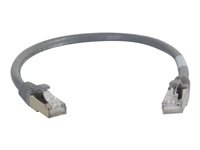 C2G Cat6a Booted Shielded (STP) Network Patch Cable - Koblingskabel - RJ-45 (hann) til RJ-45 (hann) - 1 m - STP - CAT 6a - formstøpt, uten hindringer, flertrådet - grå 89901