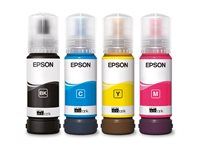 Epson EcoTank 104 - 4-pack - svart, gul, cyan, magenta - original - blekkrefill - for EcoTank ET-14100, 1810, 2721, 2810, 2811, 2812, 2814, 2815, 2820, 2821, 2825, 2826, 4800 C13T00P640