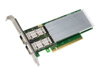 Intel Ethernet Network Adapter E810-CQDA2 - Nettverksadapter - PCIe 4.0 x16 lav profil - QSFP28 x 2 E810CQDA2