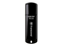 Transcend JetFlash 350 - USB-flashstasjon - 16 GB - USB 2.0 - svart TS16GJF350