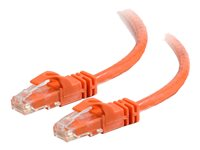 C2G Cat6 Booted Unshielded (UTP) Network Patch Cable - Koblingskabel - RJ-45 (hann) til RJ-45 (hann) - 5 m - UTP - CAT 6 - formstøpt, uten hindringer, flertrådet - oransje 83578