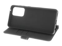 Insmat Exclusive - Lommebok for mobiltelefon - ekte skinn, termoplast-polyuretan (TPU) - svart - for Samsung Galaxy A53 5G 650-3045