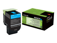 Lexmark - Cyan - original - tonerpatron - for Lexmark CX510de, CX510de Statoil, CX510dhe, CX510dthe 80C2XCE