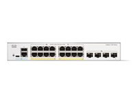 Cisco Catalyst 1300-16P-4X - Switch - L3 - Styrt - 16 x 10/100/1000 (PoE+) + 4 x 10Gb Ethernet SFP+ - rackmonterbar - PoE+ (120 W) - gjenfabrikert C1300-16P-4X-RF