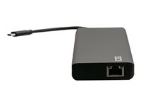 C2G USB C Docking Station - Dual Monitor Docking Station with 4K HDMI, USB, Ethernet, and AUX - Power Delivery up to 60W - Dokkingstasjon - USB-C / Thunderbolt 3 - 2 x HDMI - 1GbE - TAA-samsvar C2G54488