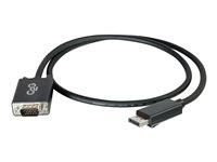 C2G 2m DisplayPort to VGA Adapter Cable - DP to VGA - Black - DisplayPort-kabel - DisplayPort (hann) til HD-15 (VGA) (hann) - 2 m - svart 84332