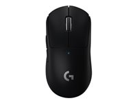 Logitech PRO X SUPERLIGHT Wireless Gaming Mouse - Mus - optisk - 5 knapper - trådløs - 2.4 GHz - USB Logitech LIGHTSPEED-mottaker - svart 910-005880