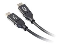 C2G 3ft USB C Cable - USB C to USB C Cable - USB C 2.0 5A - 480 Mbps - M/M - USB-kabel - 24 pin USB-C (hann) reversibel til 24 pin USB-C (hann) reversibel - USB 2.0 - 30 V - 5 A - 91.4 cm - svart 28827
