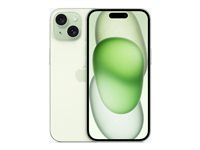 Apple iPhone 15 - 5G smartphone - dobbelt-SIM / Internminne 256 GB - OLED-display - 6.1" - 2556 x 1179 piksler - 2x bakkameraer 48 MP, 12 MP - front camera 12 MP - grønn MTPA3QN/A