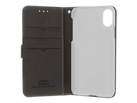 Insmat Exclusive Flip Case - Lommebok for mobiltelefon - ekte skinn, polyuretan, polykarbonat - hvit 650-2617