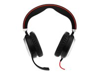Jabra Evolve 80 MS stereo - Hodesett - full størrelse - kablet - aktiv støydemping - 3,5 mm jakk - Certified for Skype for Business 7899-823-109