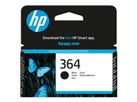 HP 364 - Svart - original - blekkpatron - for Deskjet 35XX; Photosmart 55XX, 55XX B111, 65XX, 7510 C311, 7520, Wireless B110 CB316EE#ABB