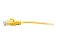 C2G 25ft (7.6m) Cat6a Snagless Unshielded (UTP) Slim Ethernet Network Patch Cable - Yellow - Koblingskabel - RJ-45 (hann) til RJ-45 (hann) - 7.6 m - 4.8 mm - UTP - CAT 6a - formstøpt, uten hindringer - gul C2G30173