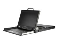 StarTech.com Rackmount KVM Console HD 1080p, Single Port VGA KVM with 17" LCD Monitor for Server Rack, Fully Featured 1U LCD KVM Drawer with Cables & Hardware, USB Support, 50,000 MTBF - 17in. LCD KVM Console (RKCONS17HD) - KVM-konsoll med KVM-svitsj - 1 porter - USB - 17.3" - kan monteres i rack - 1920 x 1080 Full HD (1080p) @ 60 Hz - 300 cd/m² - 800:1 - VGA - svart - 1U RKCONS17HD