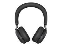 Jabra Evolve2 75 - Hodesett - on-ear - Bluetooth - trådløs - aktiv støydemping - USB-A - lydisolerende - svart - med ladestativ - Certified for Microsoft Teams 27599-999-989