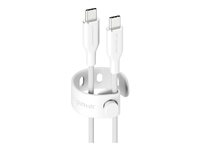 empower - USB-kabel - 24 pin USB-C (hann) til 24 pin USB-C (hann) - USB 2.0 - 20 V - 3 A - 1.2 m - Hurtiglading opptil 60W - sølvhvit EM52178