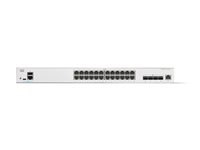 Cisco Catalyst 1300-24XT - Switch - L3 - smart - 24 x 10 Gigabit Ethernet + 4 x combo 10 Gigabit SFP+/RJ-45 - rackmonterbar C1300-24XT
